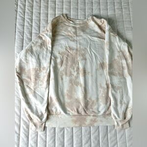 Trendy Neutral Tie Die Women’s Medium Sweatshirt “MAMA” 100% Cotton EUC